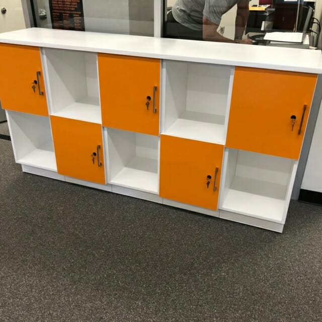 Laminate Lockers with Shelving